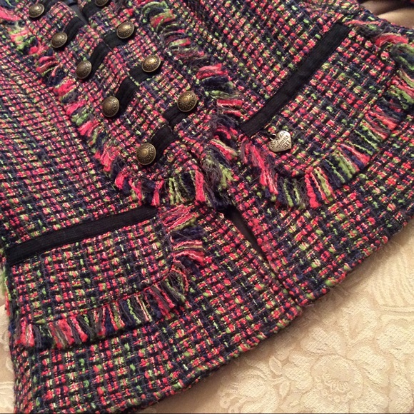 DEPTWomen Military Style Fringe Jacket Blazer XS - Picture 8 of 9